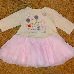 Disney Baby Minnie Disney Store Dress 0-3 M Pink Cream